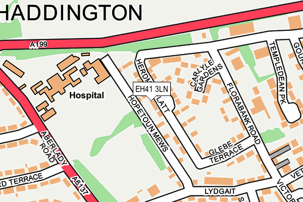 EH41 3LN map - OS OpenMap – Local (Ordnance Survey)