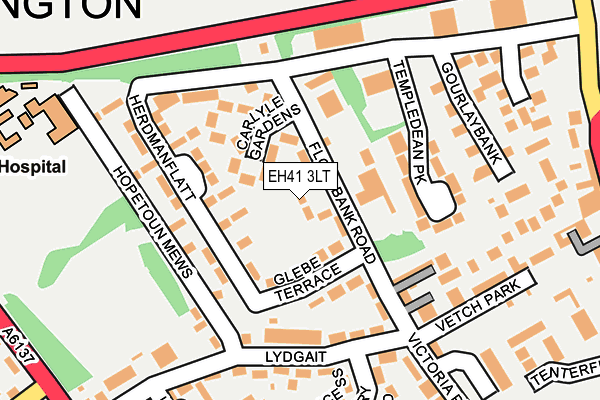 EH41 3LT map - OS OpenMap – Local (Ordnance Survey)