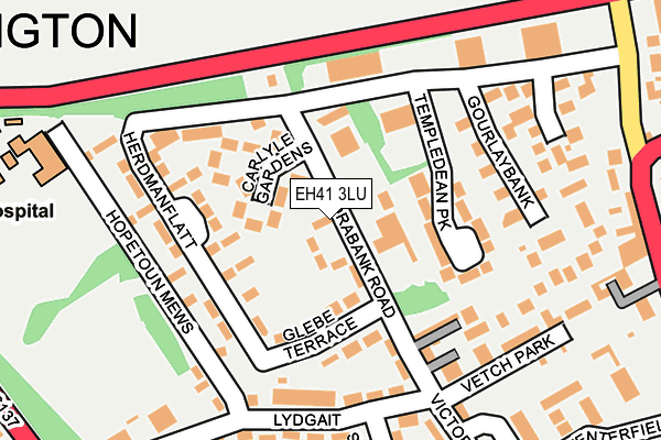 EH41 3LU map - OS OpenMap – Local (Ordnance Survey)