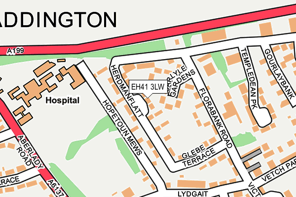 EH41 3LW map - OS OpenMap – Local (Ordnance Survey)