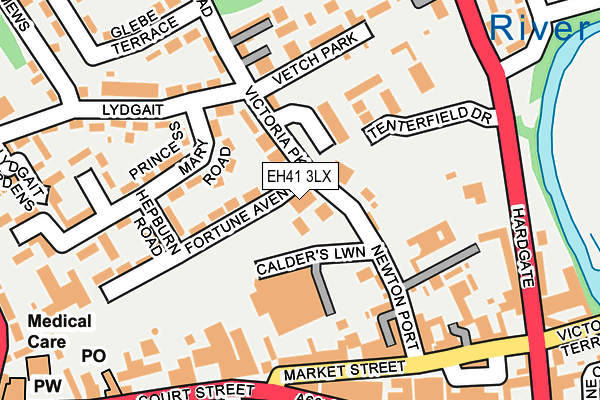 EH41 3LX map - OS OpenMap – Local (Ordnance Survey)