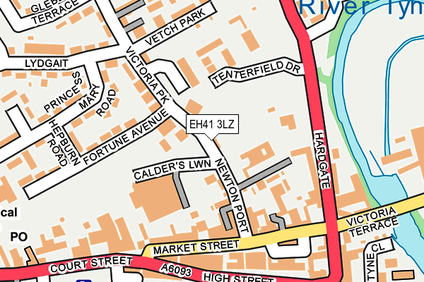 EH41 3LZ map - OS OpenMap – Local (Ordnance Survey)