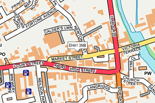 EH41 3NB map - OS OpenMap – Local (Ordnance Survey)