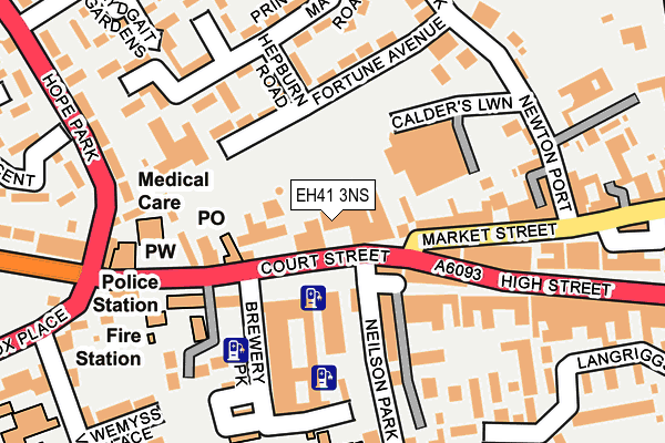 EH41 3NS map - OS OpenMap – Local (Ordnance Survey)