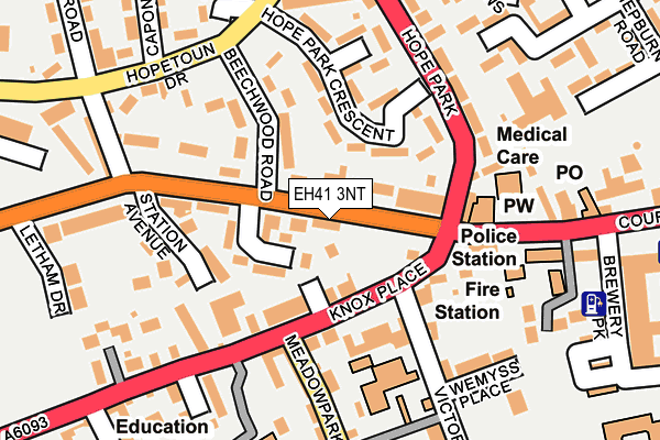 EH41 3NT map - OS OpenMap – Local (Ordnance Survey)