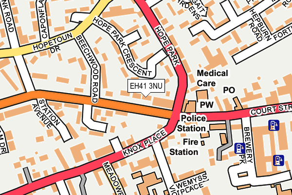 EH41 3NU map - OS OpenMap – Local (Ordnance Survey)
