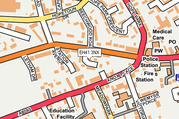 EH41 3NX map - OS OpenMap – Local (Ordnance Survey)