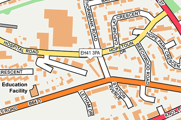 EH41 3PA map - OS OpenMap – Local (Ordnance Survey)