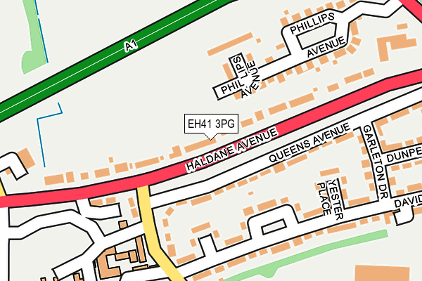 EH41 3PG map - OS OpenMap – Local (Ordnance Survey)