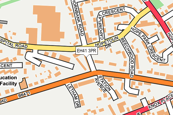 EH41 3PR map - OS OpenMap – Local (Ordnance Survey)