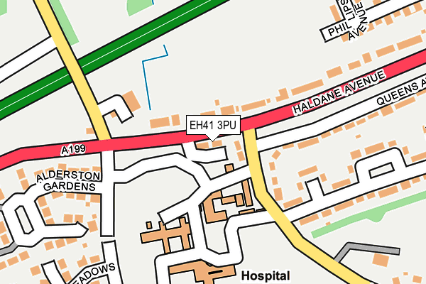 EH41 3PU map - OS OpenMap – Local (Ordnance Survey)