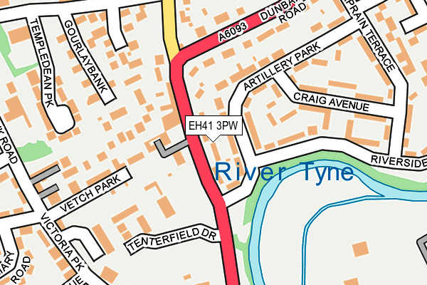 EH41 3PW map - OS OpenMap – Local (Ordnance Survey)