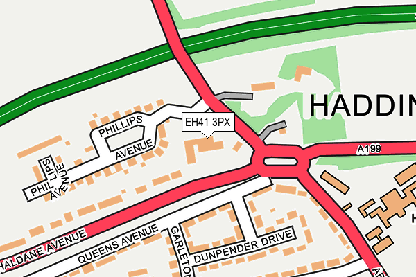 EH41 3PX map - OS OpenMap – Local (Ordnance Survey)