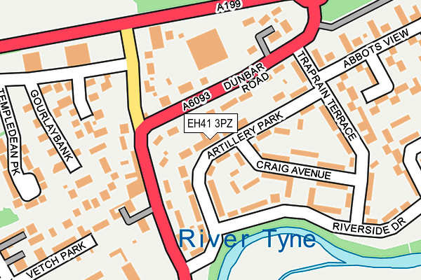 EH41 3PZ map - OS OpenMap – Local (Ordnance Survey)