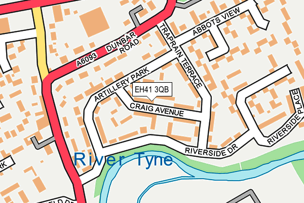 EH41 3QB map - OS OpenMap – Local (Ordnance Survey)