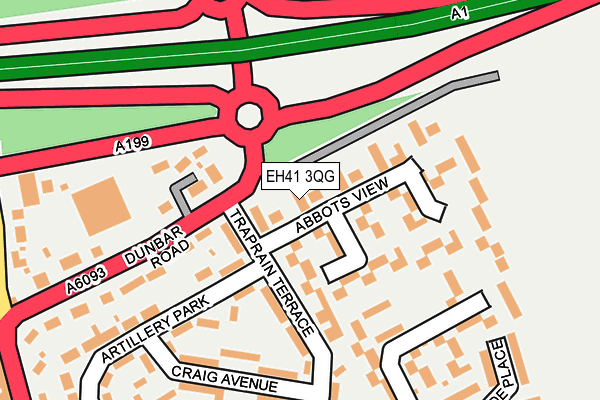 EH41 3QG map - OS OpenMap – Local (Ordnance Survey)
