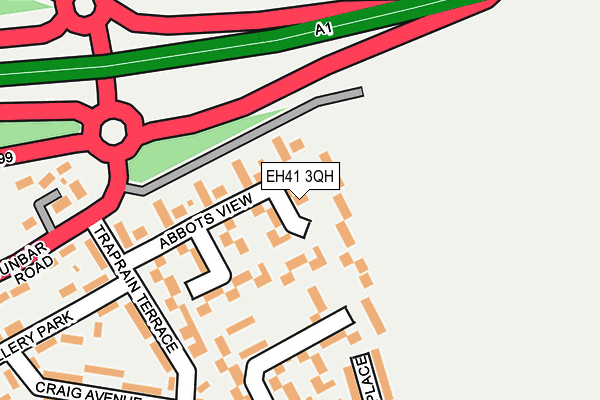 EH41 3QH map - OS OpenMap – Local (Ordnance Survey)