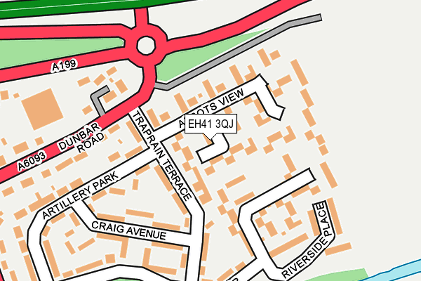EH41 3QJ map - OS OpenMap – Local (Ordnance Survey)