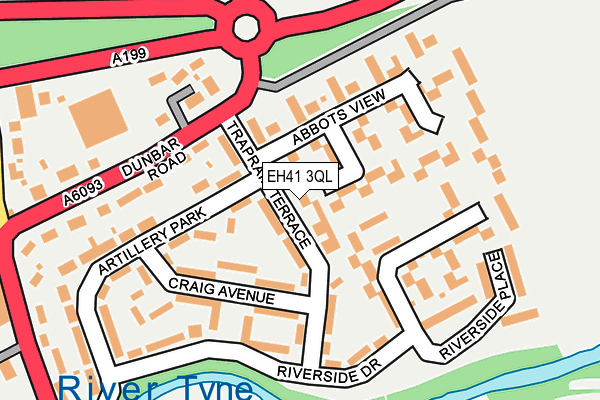 EH41 3QL map - OS OpenMap – Local (Ordnance Survey)