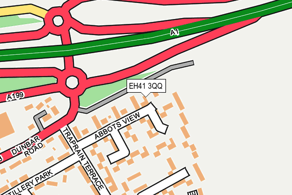 EH41 3QQ map - OS OpenMap – Local (Ordnance Survey)