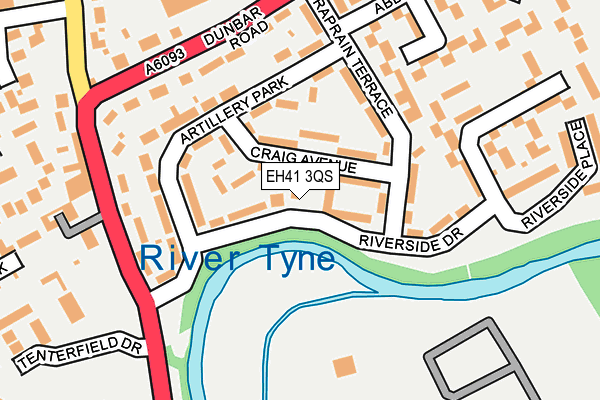 EH41 3QS map - OS OpenMap – Local (Ordnance Survey)