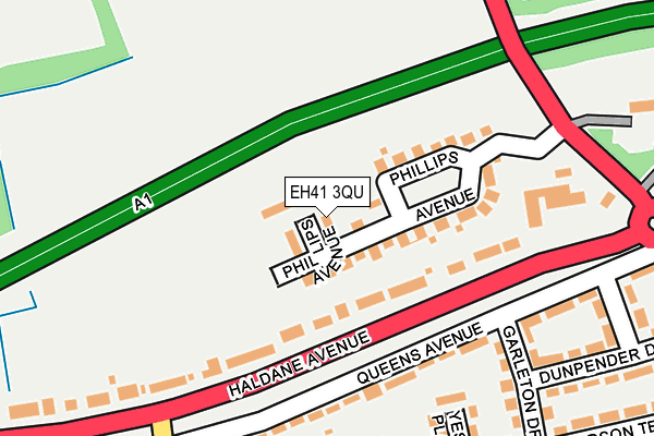 EH41 3QU map - OS OpenMap – Local (Ordnance Survey)