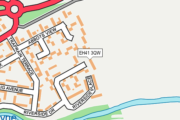 EH41 3QW map - OS OpenMap – Local (Ordnance Survey)