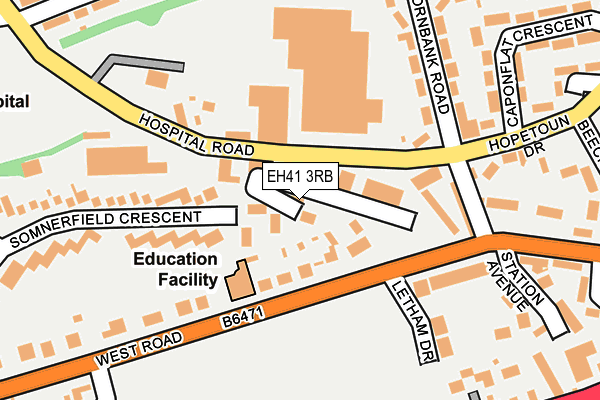 EH41 3RB map - OS OpenMap – Local (Ordnance Survey)