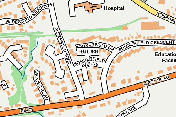 EH41 3RN map - OS OpenMap – Local (Ordnance Survey)