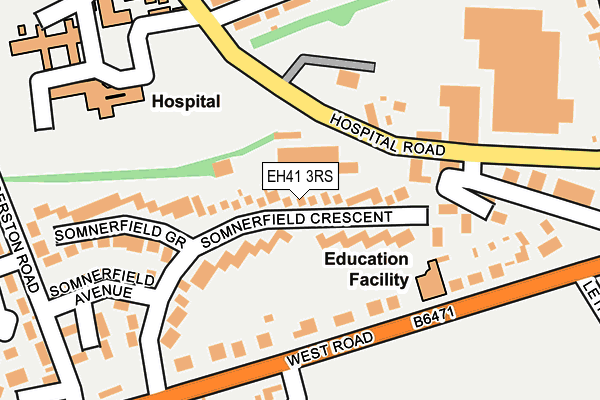 EH41 3RS map - OS OpenMap – Local (Ordnance Survey)