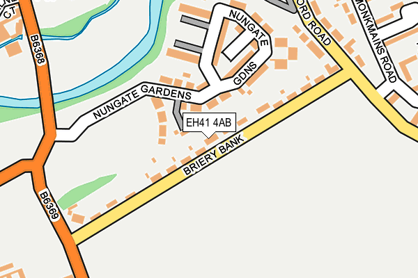 EH41 4AB map - OS OpenMap – Local (Ordnance Survey)