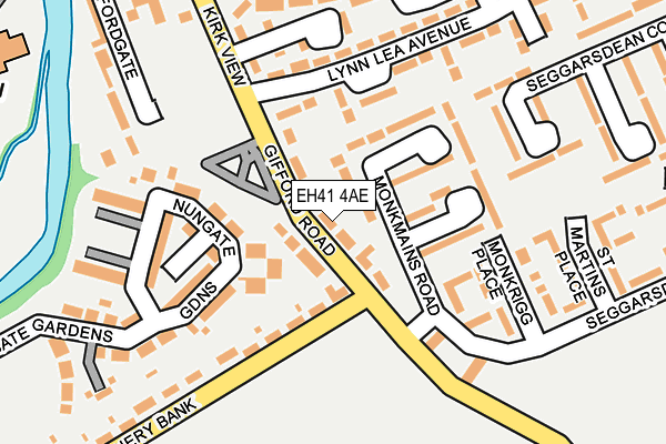 EH41 4AE map - OS OpenMap – Local (Ordnance Survey)