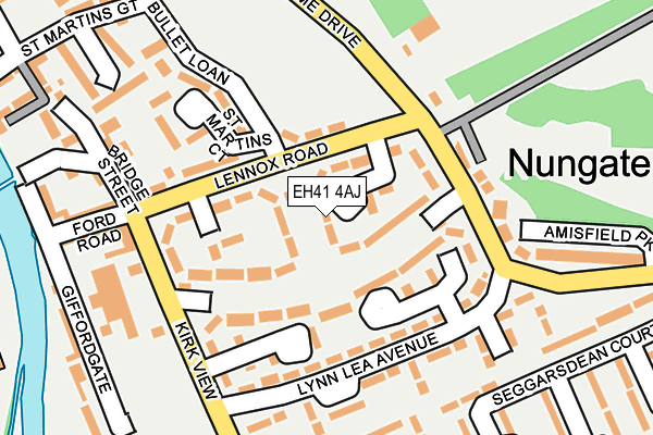 EH41 4AJ map - OS OpenMap – Local (Ordnance Survey)