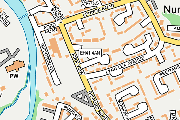 EH41 4AN map - OS OpenMap – Local (Ordnance Survey)