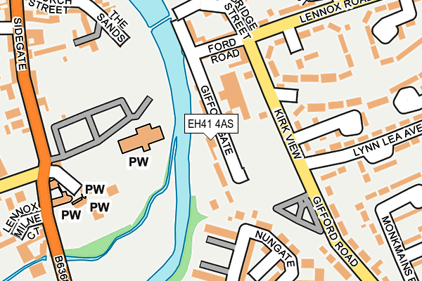 EH41 4AS map - OS OpenMap – Local (Ordnance Survey)