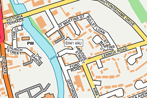 EH41 4AU map - OS OpenMap – Local (Ordnance Survey)