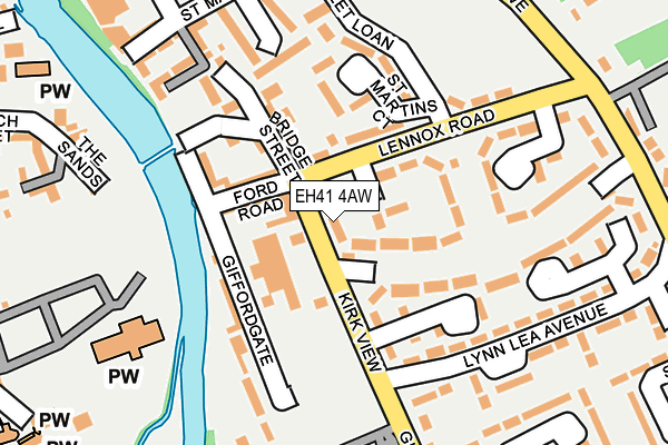 EH41 4AW map - OS OpenMap – Local (Ordnance Survey)