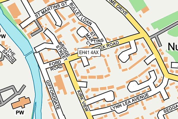 EH41 4AX map - OS OpenMap – Local (Ordnance Survey)