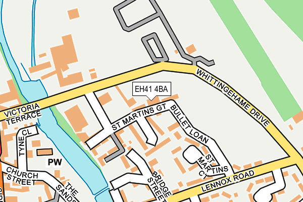 EH41 4BA map - OS OpenMap – Local (Ordnance Survey)