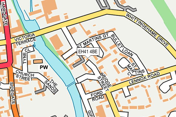 EH41 4BE map - OS OpenMap – Local (Ordnance Survey)