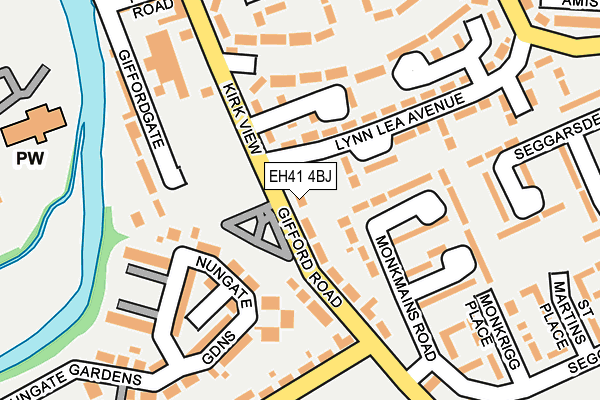 EH41 4BJ map - OS OpenMap – Local (Ordnance Survey)