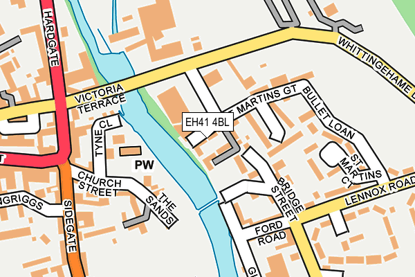 EH41 4BL map - OS OpenMap – Local (Ordnance Survey)