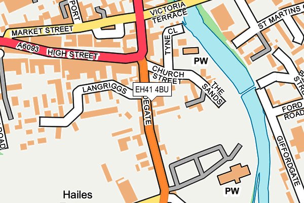 EH41 4BU map - OS OpenMap – Local (Ordnance Survey)