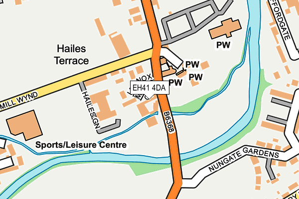 EH41 4DA map - OS OpenMap – Local (Ordnance Survey)