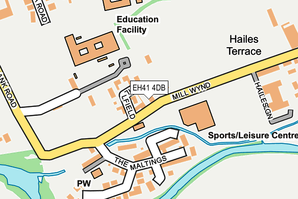 EH41 4DB map - OS OpenMap – Local (Ordnance Survey)