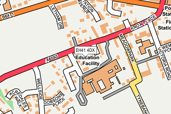 EH41 4DX map - OS OpenMap – Local (Ordnance Survey)