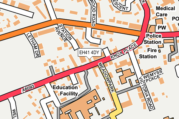 EH41 4DY map - OS OpenMap – Local (Ordnance Survey)