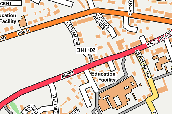 EH41 4DZ map - OS OpenMap – Local (Ordnance Survey)