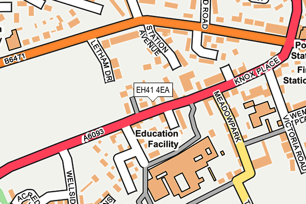 EH41 4EA map - OS OpenMap – Local (Ordnance Survey)