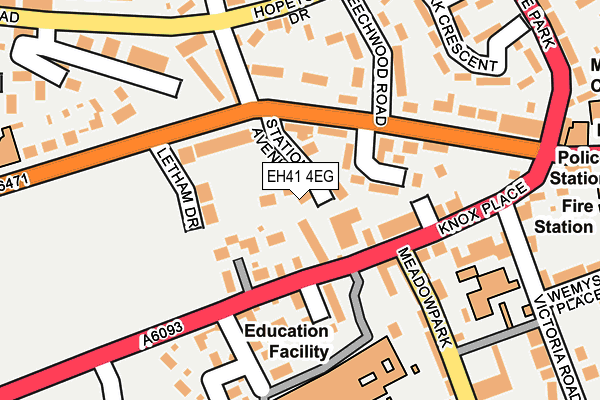EH41 4EG map - OS OpenMap – Local (Ordnance Survey)